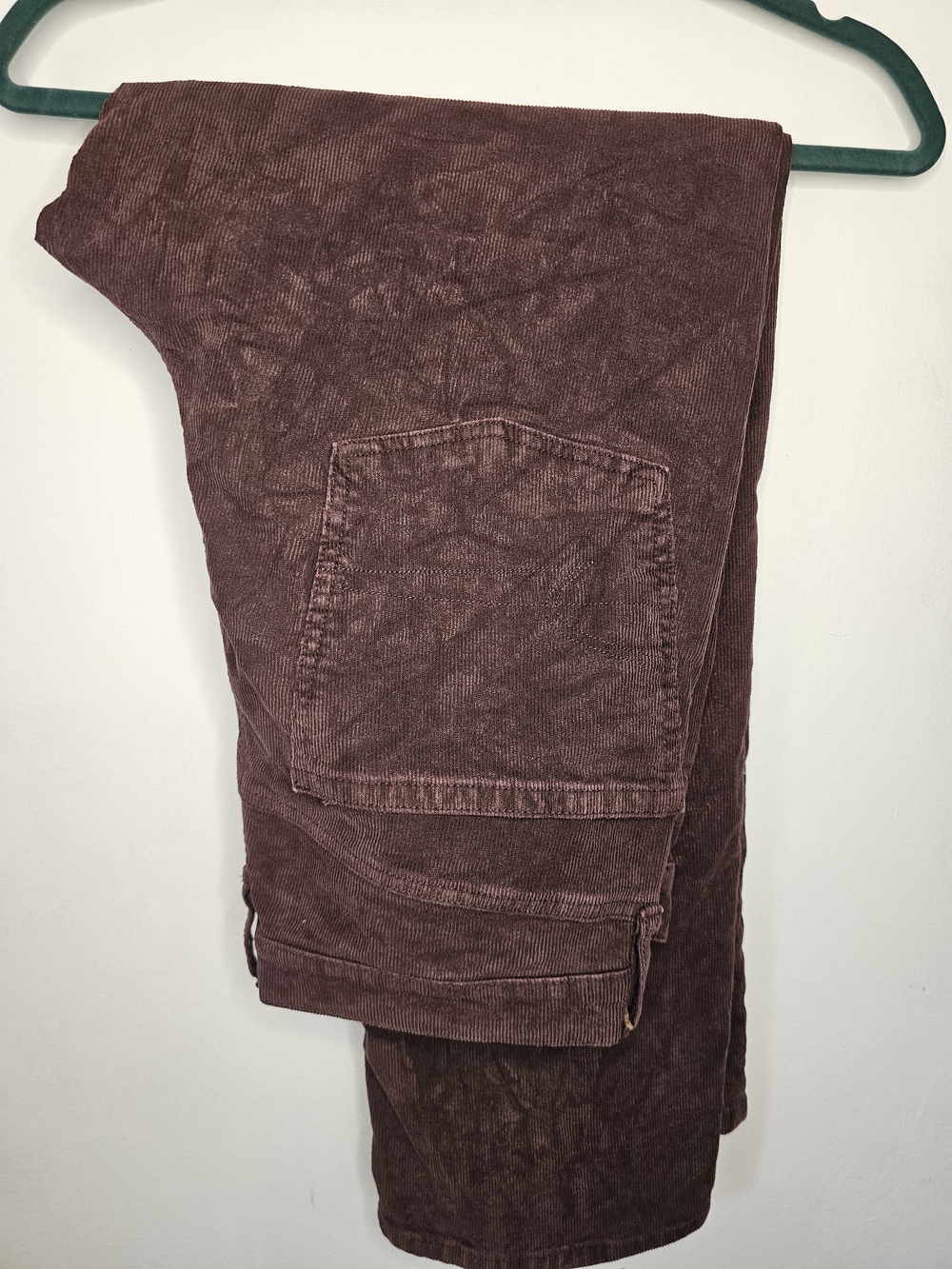 American Eagle Brown Corduroy Pants Stretch High Rise Size 12 Short